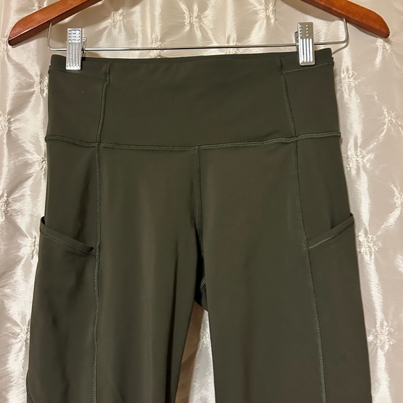 Lululemon Fast & Free Crop II Nulux Leggings Dark Olive - Picture 5 of 12